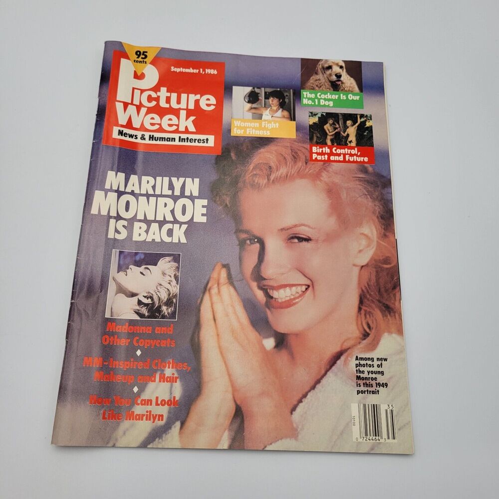 Picture week Marilyn Monroe is back September 1, 1986 Magazine Vtg Collectors